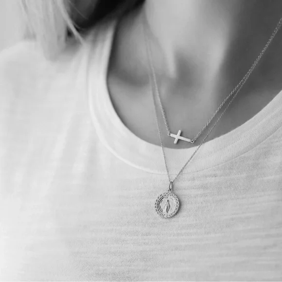 Silver Mary Necklace - Picture 3 of 8